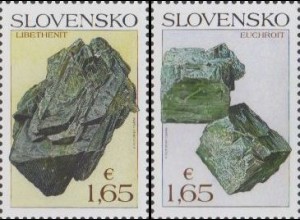 Slowakei MiNr. 853-54 Naturschutz, Mineralien (2 Werte)