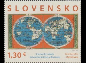 Slowakei MiNr. 860 Osmanische Weltkarte (1,30)