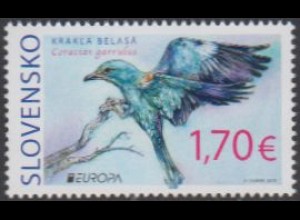 Slowakei MiNr. 869 Europa 19, Heimische Vögel, Blauracke (1,70)