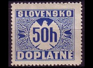 Slowakei Portomarke Mi.Nr. 6 Ziffernzeichnung ohne Wz. (50H)
