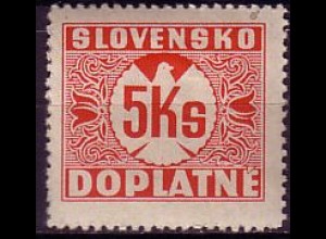 Slowakei Portomarke Mi.Nr. 10 Ziffernzeichnung ohne Wz. (5Ks)