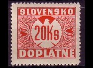 Slowakei Portomarke Mi.Nr. 12 Ziffernzeichnung ohne Wz. (20Ks)