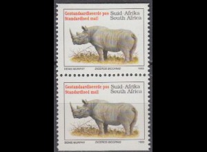 Südafrika Mi.Nr. 896IDo/Du Freim. Bedohte Tiere, Nashorn (Paar)