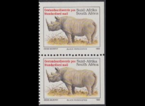 Südafrika Mi.Nr. 896IIEor/Eur Freim.Bedrohte Tiere, Nashorn (Paar)