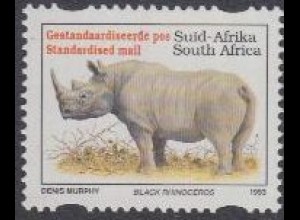 Südafrika Mi.Nr. 896IIAS Freim.Bedrohte Tiere, Nashorn (-)