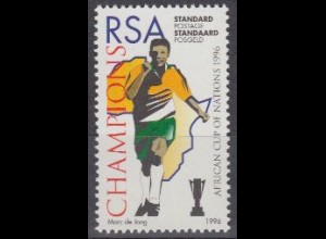 Südafrika Mi.Nr. 991I Gewinn des Fußball-Afrika-Cups 1996, fehlender Ball (-)