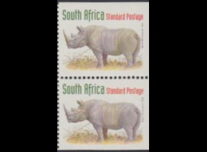 Südafrika Mi.Nr. 1115Eor/Eur Freim. Einheimische Tiere. Nashorn (Paar)