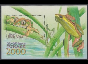 Südafrika Mi.Nr. Block 81 Briefmarkenausstellung JUNASS 2000, Natal-Waldsteiger