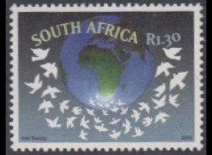 Südafrika Mi.Nr. 1277 Jahr der Friedenskultur, Weltkugel, Tauben (1,30)
