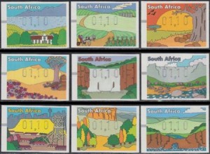 Südafrika ATM Mi.Nr. 14-22 Landschaften der Provinzen (9 Werte)
