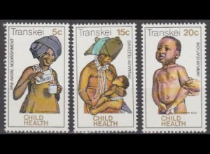Südafrika - Transkei Mi.Nr. 62-64 Kinderhilfe, Impfung, Stillen (3 Werte)