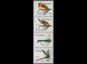 Südafrika - Transkei Mi.Nr. Zdr.65,69,68,67 senkr. Künstliche Fliegen 