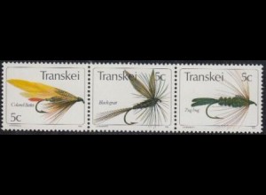 Südafrika - Transkei Mi.Nr. Zdr.66,67,68 waag. Künstliche Fliegen 