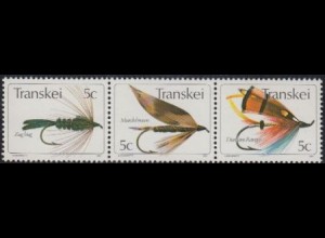 Südafrika - Transkei Mi.Nr. Zdr.68,69,65 waag. Künstliche Fliegen 