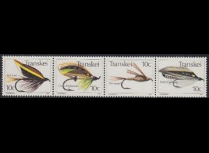Südafrika - Transkei Mi.Nr. Zdr.87,86,85,84 waag. Künstliche Fliegen 