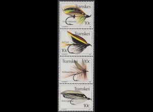 Südafrika - Transkei Mi.Nr. Zdr.86,87,83,84 senkr. Künstliche Fliegen 