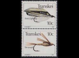 Südafrika - Transkei Mi.Nr. Zdr.84,85 senkr. Künstliche Fliegen 