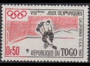 Togo Mi.Nr. 277 Olympia 1960 Squaw Valley, Eishockey (0,50)