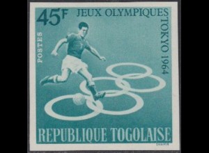 Togo Mi.Nr. 438B Olympia 1964 Tokio, Fußball (45)