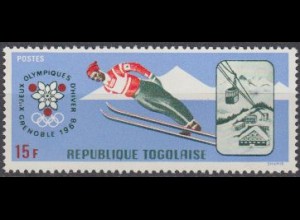 Togo Mi.Nr. 627A Olympia 1968 Grenoble, Skispringer (15)