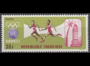 Togo Mi.Nr. 628A Olympia 1968 Mexiko, Läufer (30)