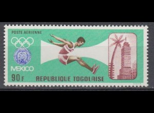 Togo Mi.Nr. 631A Olympia 1968 Mexiko, Weitspringer (90)