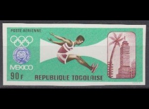 Togo Mi.Nr. 631B Olympia 1968 Mexiko, Weitspringer (90)