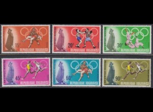 Togo Mi.Nr. 661-66A Olympia 1968 Mexiko (6 Werte)