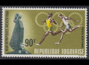Togo Mi.Nr. 666A Olympia 1968 Mexiko, Laufen (90)