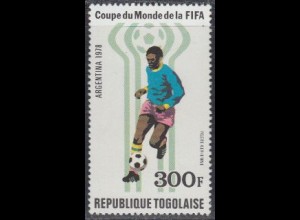 Togo Mi.Nr. 1305A Fußball-WM 1978 Argentinien, Ballführen (300)