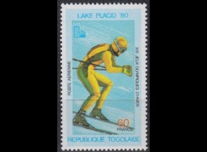 Togo Mi.Nr. 1415A Olympische Winterspiele Lake Placid, Abfahrtslauf (60)