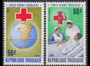 Togo Mi.Nr. 1454-55A Rotes Kreuz (2 Werte)