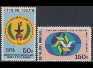 Togo Mi.Nr. 1485-86A Welttourismuskonferenz (2 Werte)