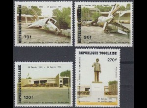 Togo Mi.Nr. 1660-63 10.Jahrestag Sarakawa-Attentat (4 Werte)