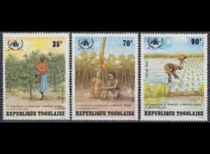 Togo Mi.Nr. 1664-66 20Jahre Welternährungsprogramm (3 Werte)