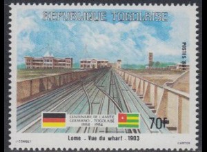 Togo Mi.Nr. 1692 100J. dt.-togol.Freundschaft, Hafenanlagen Lomé (70)