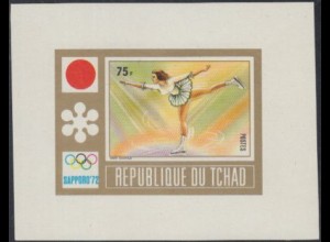 Tschad Mi.Nr. Block B 35 Olympia 1972 Sapporo, Eiskunstlauf 