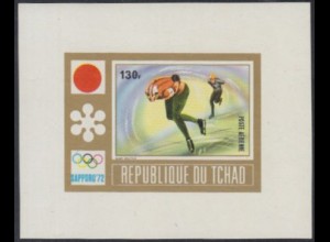 Tschad Mi.Nr. Block D 35 Olympia 1972 Sapporo, Eisschnelllauf 