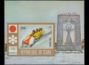 Tschad Mi.Nr. Block 37B Olympia 1972 Sapporo, Viererbob 