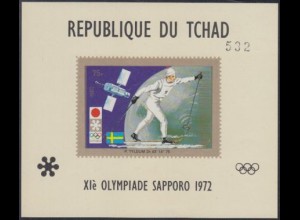 Tschad Mi.Nr. Block B 45 Olympia 1972 Sapporo, Skilanglauf, Sieger Tyldum 