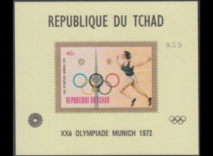 Tschad Mi.Nr. Block B 49 Olympia 1972 München, Laufen 