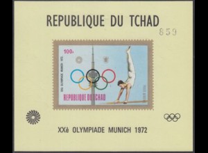 Tschad Mi.Nr. Block D 49 Olympia 1972 München, Turnen 