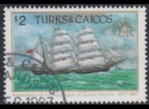 Turks- u.Caicos-Inseln Mi.Nr. 795 150.Jtag Thronbesteig.Victoria Bark Vict. (2)