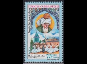 Türkei Mi.Nr. 3476 Kulturelles Erbe, Djalal od-Din Rumi (70)
