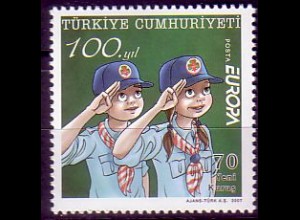 Türkei Mi.Nr. 3589 Europa 07, grüßende Pfadfinder (70)