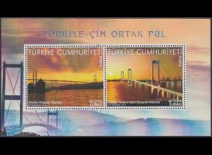 Türkei Mi.Nr. Block 92 Chinesischen Kulturjahr in Türkei, Brücken