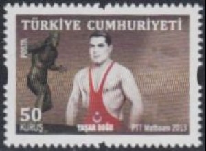 Türkei Mi.Nr. 4082 Freim. 100.Geb. Yasar Dogu, Olympiasieger, Ringer (50)