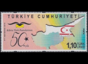 Türkei Mi.Nr. 4083 50Jahre türkisch-zypriotische Post (1,10)