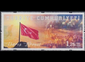 Türkei Mi.Nr. 4171 Friedensgipfel z.100.J.tag Schlacht v.Gallipoli Flagge (1,25)