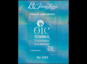 Türkei MiNr. Block 145 Gipfelkonferenz der OIC Istanbul